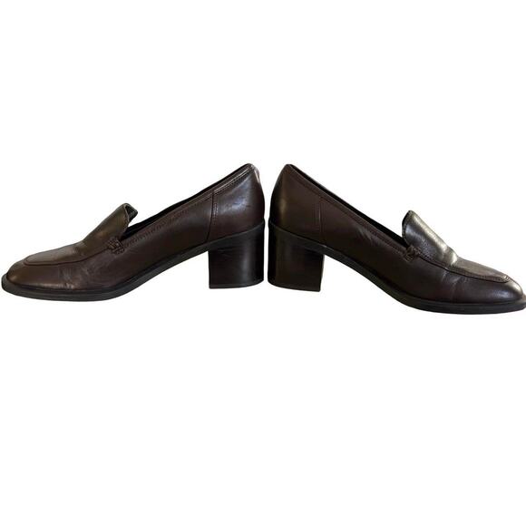 90'S VTG. BROWN CHUNKY LOAFERS SLIP ON LIZ CLAIBORNE SZ. 7 LIKE NEW - Picture 5 of 8